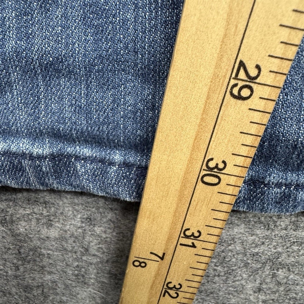 Ooh La La Womens 16 Blue Denim Jeans Bootcut Boogie Embroidered Mid Rise Stretch - Picture 4 of 10